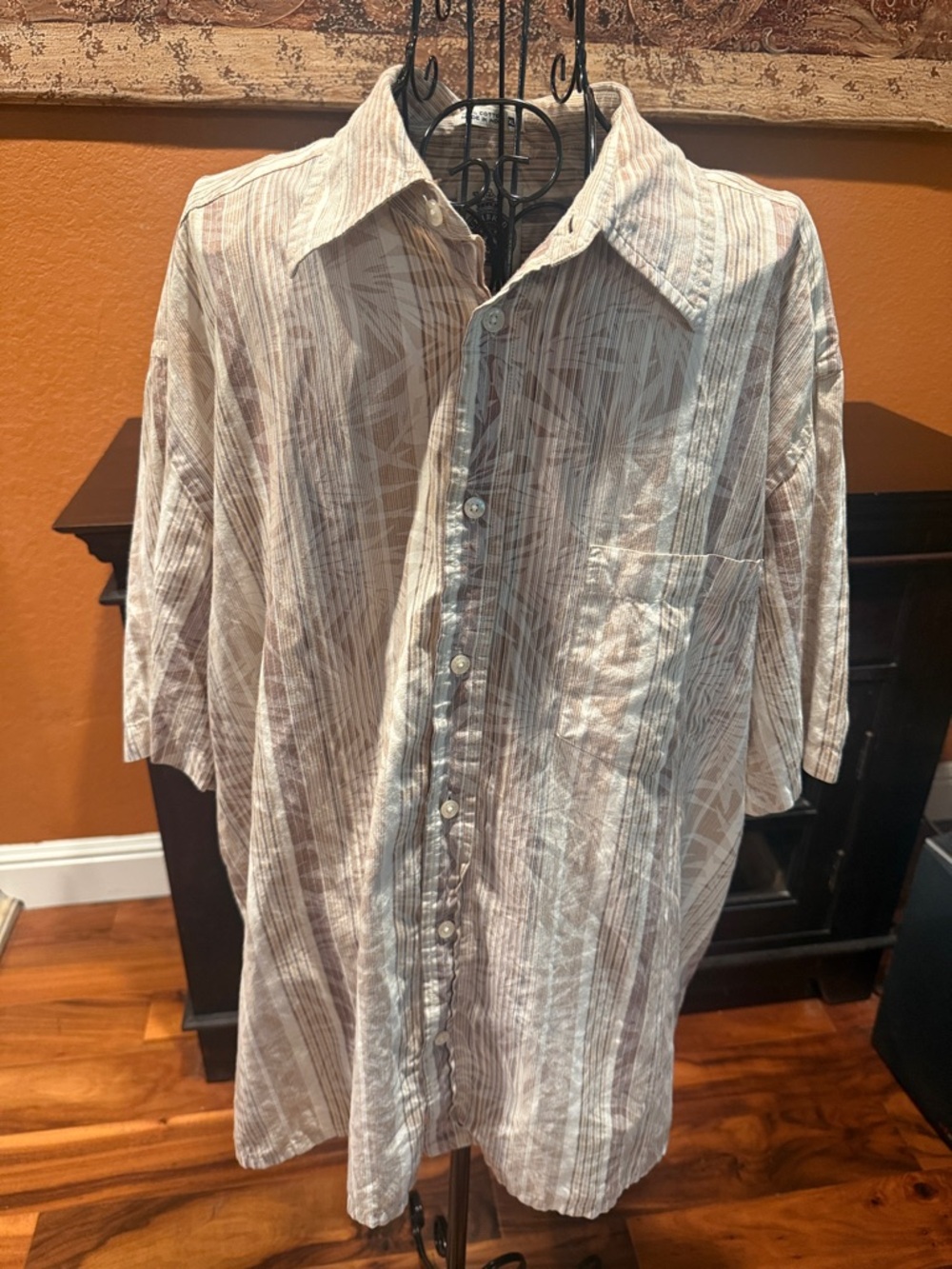 Southhbridge Lightweight Short-Sleeve Button-Up Shirt Cotton XL